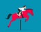 Person riding horses. Equestrian vector concept