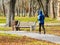 Person Running Through A Path In A Park