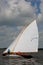 Person sailing yacht