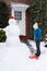 Person shovelling snow