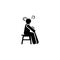 Person, sit down, angry icon. Element of negative character traits icon. Premium quality graphic design icon. Signs and symbols
