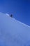 Person Skiing Down Slope