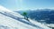 Person snowboarding on snowy mountain