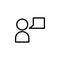 the person speaks icon. Element of minimalistic icons for mobile concept and web apps. Thin line icon for website design and devel