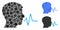 Person speech signal Composition Icon of Round Dots