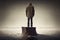 person standing on concrete pile in muddy water flood consequences