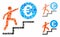 Person steps to Euro Composition Icon of Irregular Parts