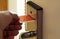 Person Unlocking Keycard Door Lock