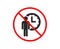 Person waiting icon. Service time sign. Vector