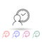 Person waiting sign multi color icon. Simple glyph, flat vector of profit icons for ui and ux, website or mobile application