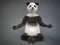 Personage character animal bear panda sat lotus pose meditation