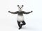 Personage character animal bear panda standing balanced position