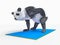 Personage character animal bear panda yoga stretching exercises