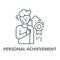 Personal achievement vector line icon, linear concept, outline sign, symbol