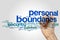 Personal boundaries word cloud