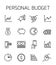 Personal budget related vector icon set.