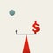 Personal or business budget balance vector concept. Symbol of consulting, advising on tax, money, saving, investment.