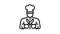 personal chef line icon animation