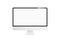 Personal computer in trendy realistic style. Vector isolated realistic monitor on white background. Mock up empty sceen template