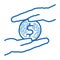 personal control over money doodle icon hand drawn illustration