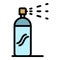 Personal deodorant spray icon color outline vector