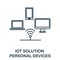 Personal Devices icon. Line element from iot solution collection. Linear Personal Devices icon sign for web design