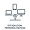 Personal Devices icon. Monochrome sign from iot solution collection. Creative Personal Devices icon illustration for web