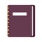 Personal Diary on Ring Binders Flat Vector Icon