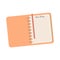 Personal diary on a white background. Notebook for notes paper