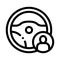 Personal driver icon vector outline illustration