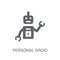 Personal droid icon. Trendy Personal droid logo concept on white