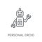 Personal droid linear icon. Modern outline Personal droid logo c