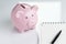 Personal finance to do lists or new year`s resolution for saving