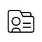 Personal folder icon design. file with person  illustration