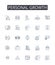 Personal growth line icons collection. Self-improvement, Personal development, Advancement journey, Progressive