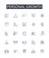 Personal growth line icons collection. Self-improvement, Personal development, Advancement journey, Progressive