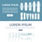 Personal hygiene items. Collection of pads and tampons for women. Sanitary pads with wings. Scale with drops. Female napkin set.