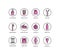 Personal hygiene items and life without plastic  Vector icons set