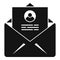 Personal information mail icon, simple style