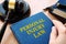 Personal injury law and gavel.