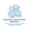 Personal and investment property concept icon