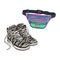 Personal items from 90s - zebra patterned sneakers, colorful waist bag