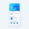 Personal loans app smartphone interface vector template