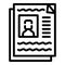 Personal paper agitation icon, outline style