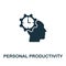 Personal Productivity icon. Simple line element Personal Productivity symbol for templates, web design and infographics