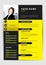 Personal Resume. Modern template in yellow style. Vector