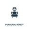 Personal Robot icon. Monochrome simple line Future Technology icon for templates, web design and infographics