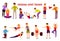 Personal Sport Trainer Orthogonal Icons