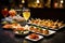 personal tapas dishes presented on a restaurant bar