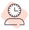 Personal time clock, icon